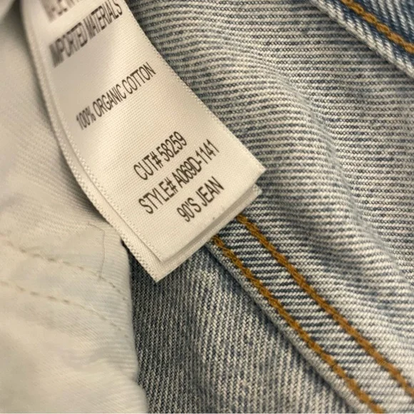 SALE! Agolde Button Front Straight Leg Classic Blue Women's Jeans Size 26 - Picture 8 of 9